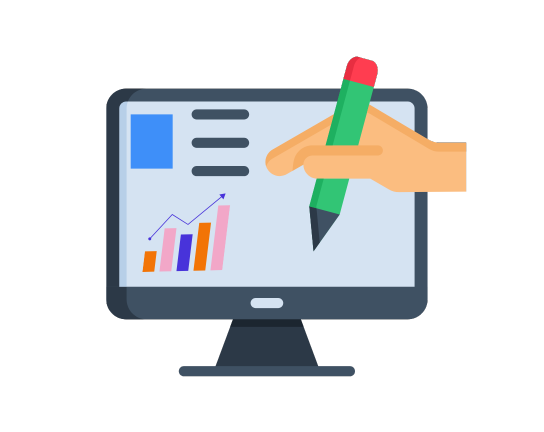 Business owner reviewing simplified financial charts